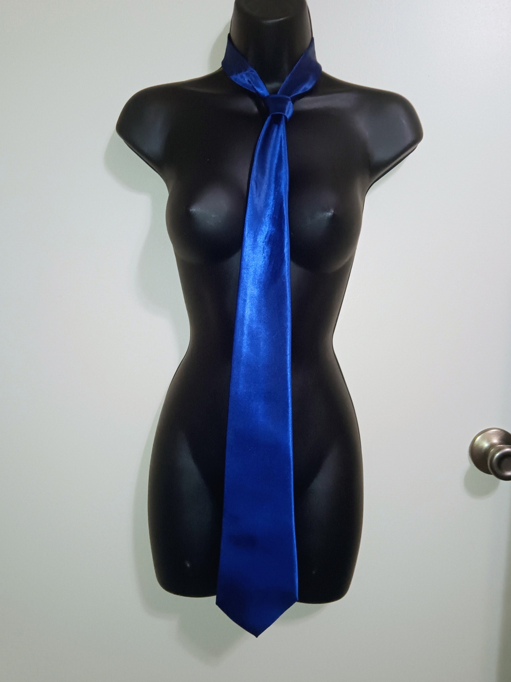 Classic Solid Blue Men's Satin Tie